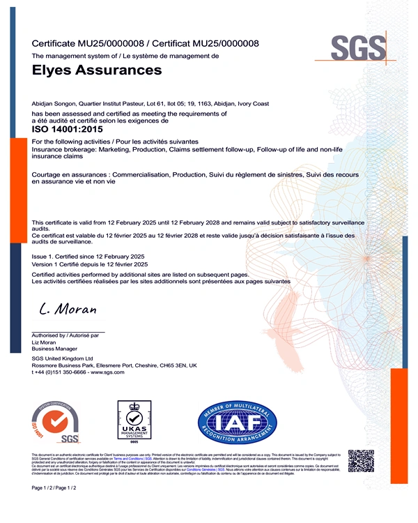 Certifié ISO 14001