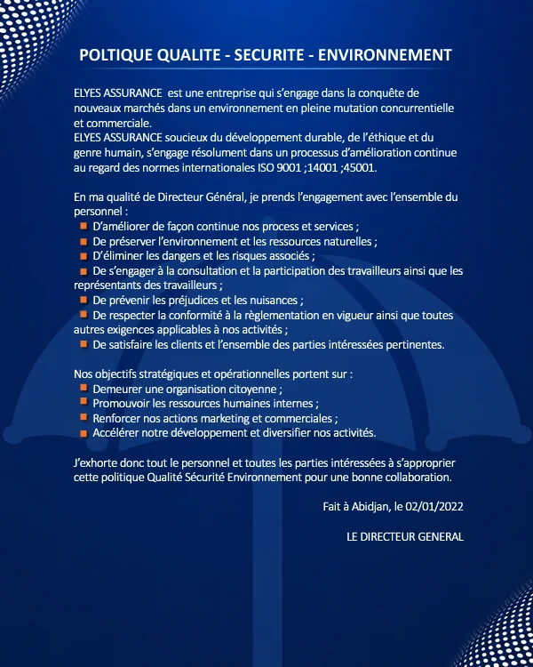 Politique QSE